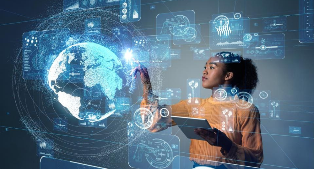 A imagem transmite tecnologia